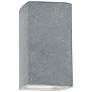 Ambiance 9 1/2"H Concrete Rectangle Closed Top Wall Sconce