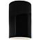 Ambiance 9 1/2"H Gloss Black Cylinder Outdoor Wall Sconce