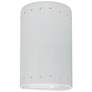 Ambiance 9 1/2"H Gloss White Ceramic Cylinder LED Sconce
