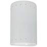 Ambiance 9 1/2"H Gloss White Perfs Ceramic ADA Wall Sconce