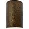 Ambiance 9 1/2"H Hammered Brass Closed Outdoor Wall Sconce