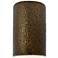Ambiance 9 1/2"H Hammered Brass Cylinder Outdoor Wall Sconce