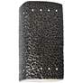 Ambiance 9 1/2"H Hammered Pewter Perfs Closed LED ADA Sconce