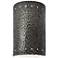 Ambiance 9 1/2"H Hammered Pewter Perfs Cylinder LED Sconce