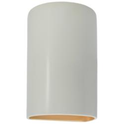 Ambiance 9 1/2&quot;H Matte White Gold Closed Outdoor Wall Sconce