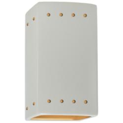 Ambiance 9 1/2&quot;H Matte White Gold LED Outdoor Wall Sconce