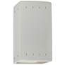 Ambiance 9 1/2"H Matte White Perfs Rectangle LED Wall Sconce