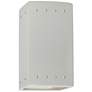 Ambiance 9 1/2"H Matte White Perfs Rectangle Outdoor Sconce
