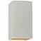 Ambiance 9 1/2"H Matte White Rectangle Closed Outdoor Sconce