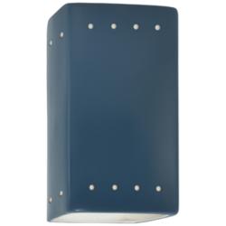Ambiance 9 1/2&quot;H Midnight Perfs Rectangle LED Outdoor Sconce