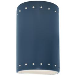 Ambiance 9 1/2"H Midnight Sky Perfs Cylinder ADA Wall Sconce
