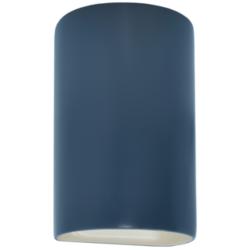 Ambiance 9 1/2&quot;H Midnight Sky White Cylinder Outdoor Sconce
