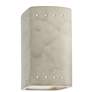 Ambiance 9 1/2"H Patina Perfs Rectangle LED ADA Wall Sconce