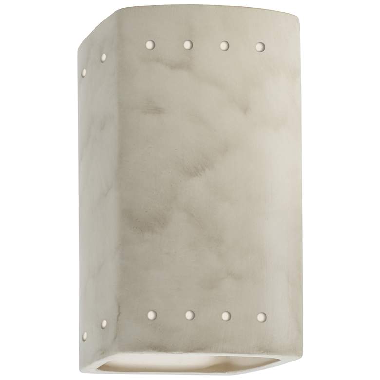 Image 1 Ambiance 9 1/2 inchH Patina Rectangle Closed LED Outdoor Sconce