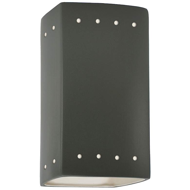 Image 1 Ambiance 9 1/2 inchH Pewter Green Closed ADA Outdoor Wall Sconce