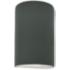 Ambiance 9 1/2"H Pewter Green Cylinder Closed Outdoor Sconce