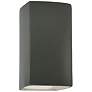 Ambiance 9 1/2"H Pewter Green Rectangle Closed LED Sconce