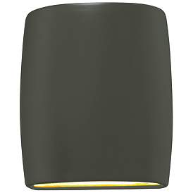 Image1 of Ambiance 9 1/2"H Pewter Green Wide Cylinder ADA Wall Sconce