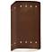 Ambiance 9 1/2"H Real Rust Perfs Rectangle LED ADA Sconce