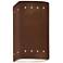 Ambiance 9 1/2"H Real Rust Perfs Rectangle LED Wall Sconce