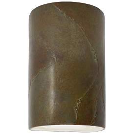 Image1 of Ambiance 9 1/2"H Red Slate Cylinder Closed Outdoor Sconce