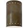 Ambiance 9 1/2"H Red Slate Perfs Closed LED ADA Wall Sconce