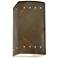 Ambiance 9 1/2"H Red Slate Perfs Rectangle Closed ADA Sconce