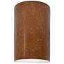 Ambiance 9 1/2"H Rust Patina Cylinder Closed Outdoor Sconce