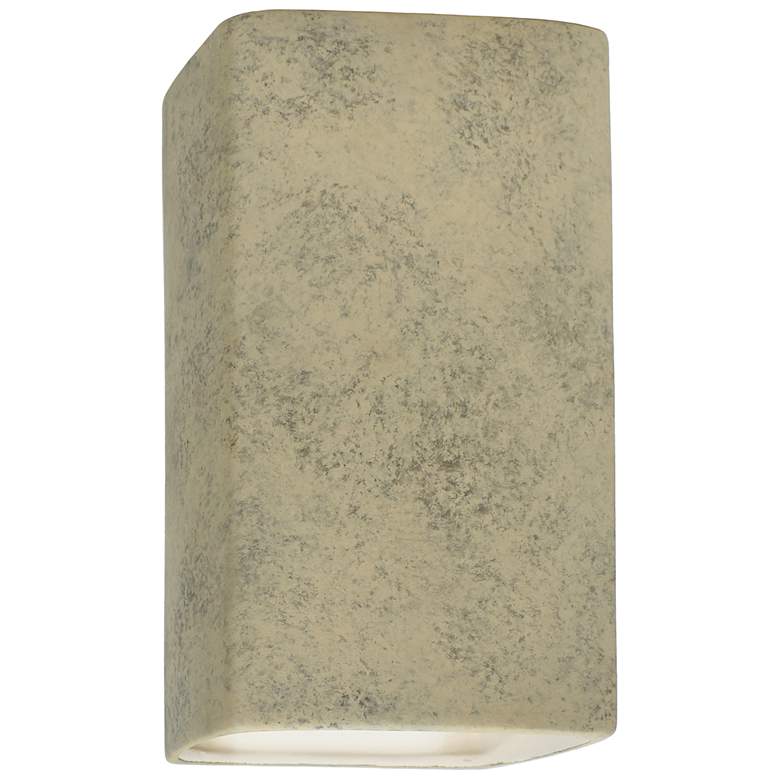 Image 1 Ambiance 9 1/2 inchH Sand Rectangle Closed Outdoor Wall Sconce