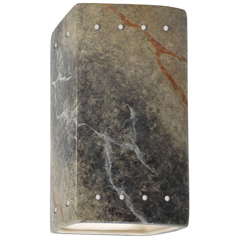 Image 1 Ambiance 9 1/2 inchH Slate Marble Rectangle LED Outdoor Sconce