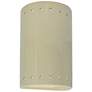 Ambiance 9 1/2"H Vanilla Gloss Perfs Cylinder Wall Sconce