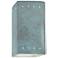 Ambiance 9 1/2"H Verde Patina Perfs Rectangle LED ADA Sconce