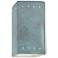 Ambiance 9 1/2"H Verde Patina Perfs Rectangle Outdoor Sconce