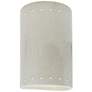 Ambiance 9 1/2"H White Crackle Perfs Closed LED Wall Sconce