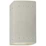 Ambiance 9 1/2"H White Crackle Perfs Rectangle LED Sconce