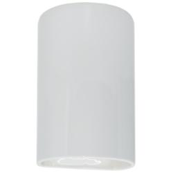 Ambiance 9 1/2&quot;H White Cylinder Closed LED Outdoor Sconce