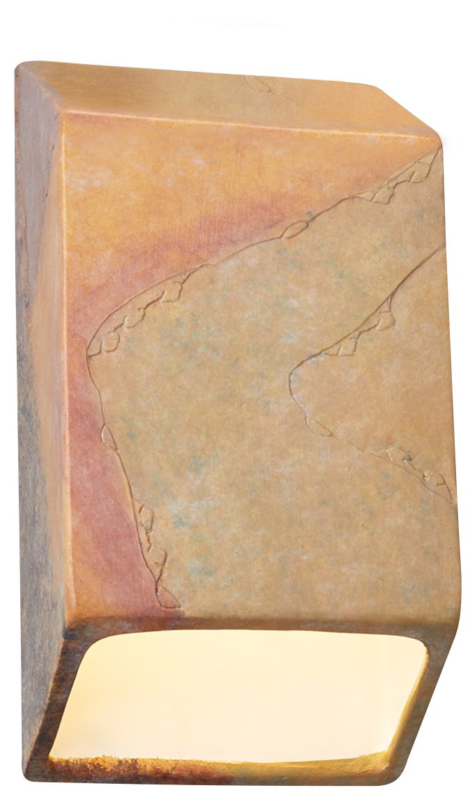 Ambiance 9 1/2"H Yellow Slate Closed LED Outdoor Wall Sconce Made to O