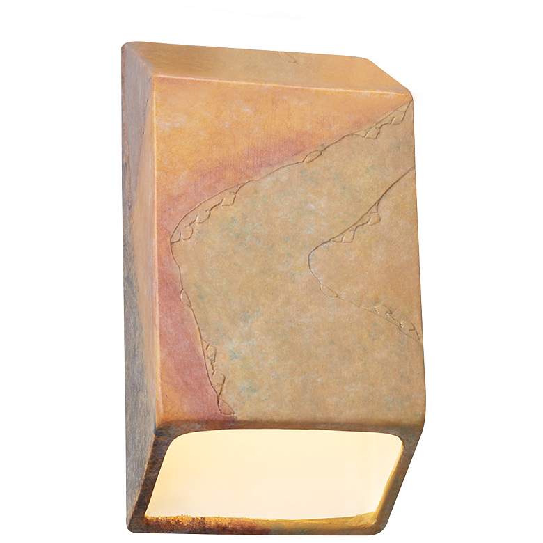 Image 1 Ambiance 9 1/2"H Yellow Slate Closed LED Outdoor Wall Sconce