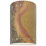 Ambiance 9 1/2"H Yellow Slate Perfs Closed ADA Wall Sconce