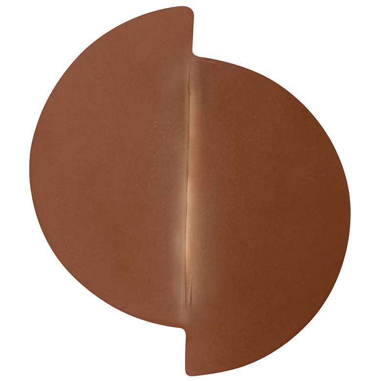 Image 1 Ambiance 9 1/4 inch High Canyon Clay Circle LED ADA Wall Sconce