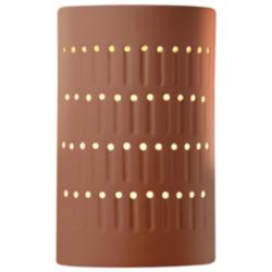 Ambiance 9 1/4&quot; High Canyon Clay Cylinder Wall Sconce