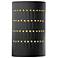 Ambiance 9 1/4" High Carbon Black Gold Cylinder Wall Sconce