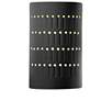 Ambiance 9 1/4" High Carbon Matte Black Cylinder Wall Sconce