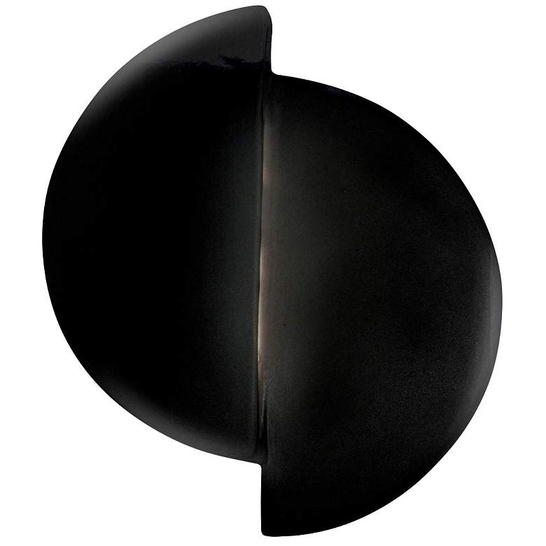 Image 1 Ambiance 9 1/4 inch High Gloss Black Circle LED ADA Wall Sconce