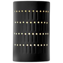 Ambiance 9 1/4&quot; High Gloss Black Cylinder LED Wall Sconce