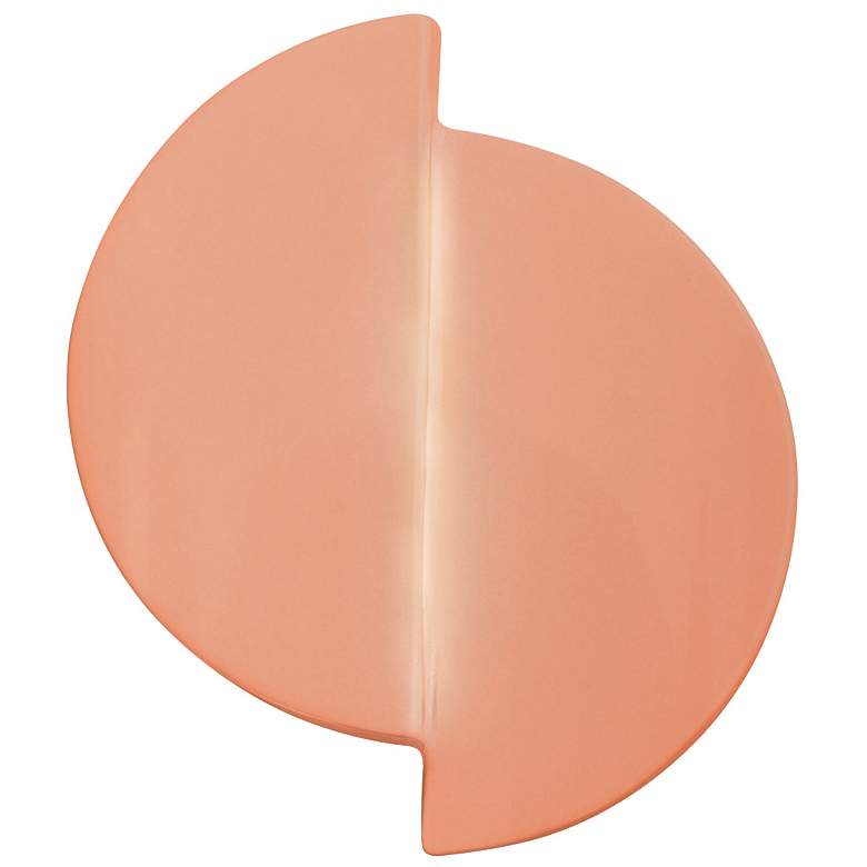 Image 1 Ambiance 9 1/4" High Gloss Blush Circle LED ADA Wall Sconce