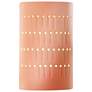Ambiance 9 1/4" High Gloss Blush Cylinder LED Wall Sconce