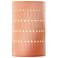 Ambiance 9 1/4" High Gloss Blush Cylinder Wall Sconce