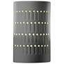 Ambiance 9 1/4" High Gloss Gray Cylinder LED Wall Sconce