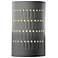 Ambiance 9 1/4" High Gloss Gray Cylinder LED Wall Sconce